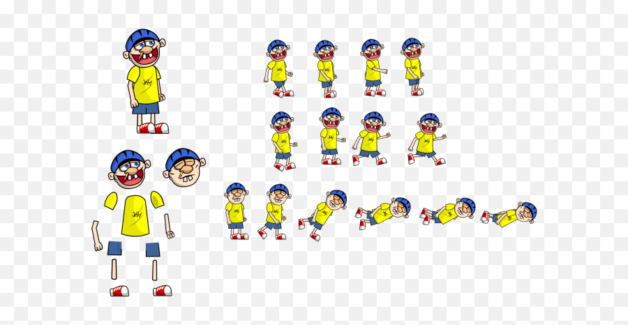 Download Hd Make You The Sprite Sheet Of 2d Model - Cartoon Emoji,Human Sprite Sheet Emotion