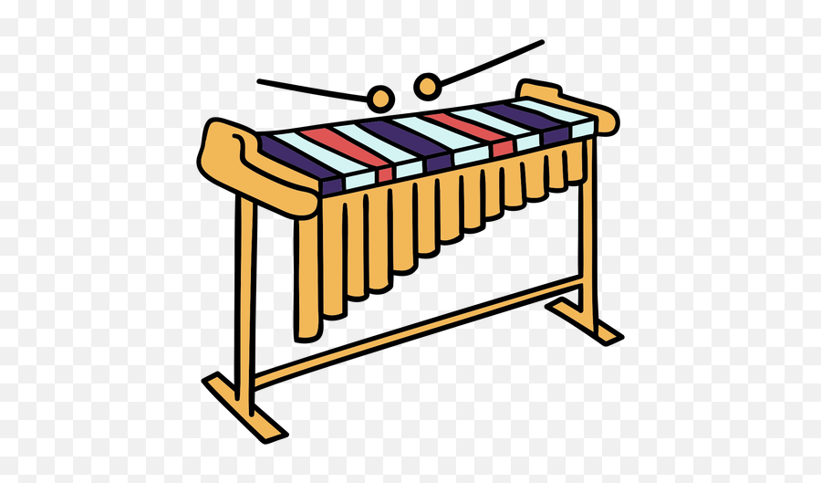 Color Stroke Simple Xylophone Vibraphone Transparent Png Emoji,Rock And Guitar Emojis Play Store