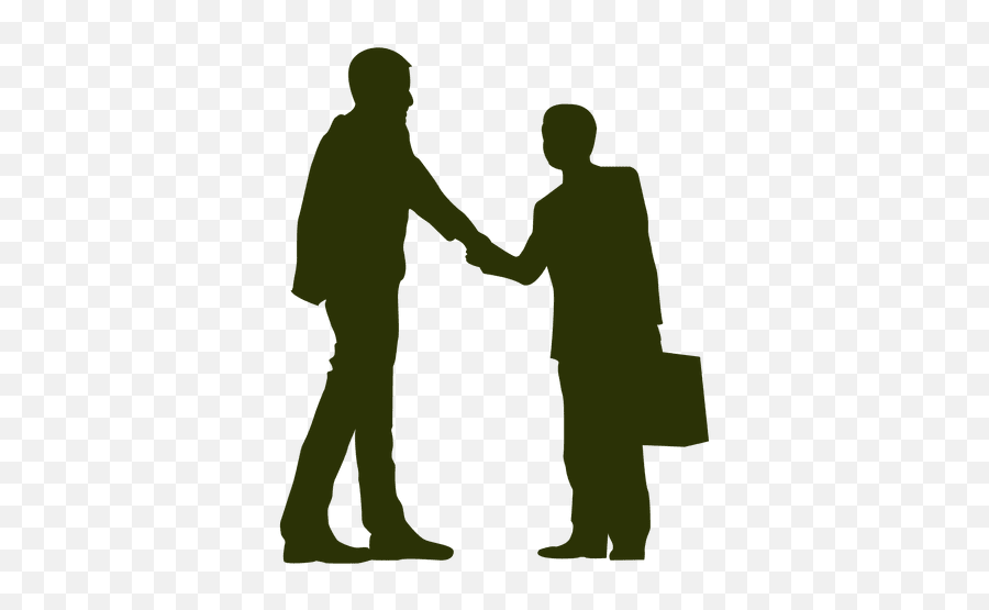 Businessman Shaking Hand Silhouette 6 Transparent Png U0026 Svg Emoji,Whats App Emoticon Handshake