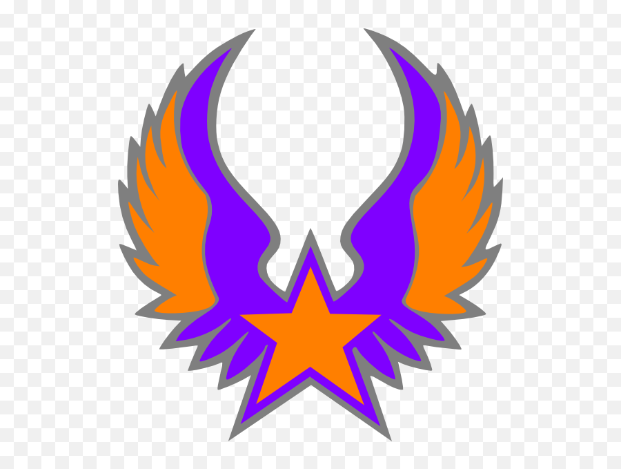 Rock Star Clip Art At Clker - Nautical Star With Wings Emoji,Star Emoticon Purple