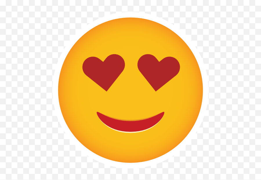 Phone Emoji Sticker In Love,Outline Heart Emoji