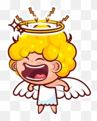 Baby Angel By Dona Walls - Sticker Maker For Whatsapp Emoji,Brown Baby Angel Emoji