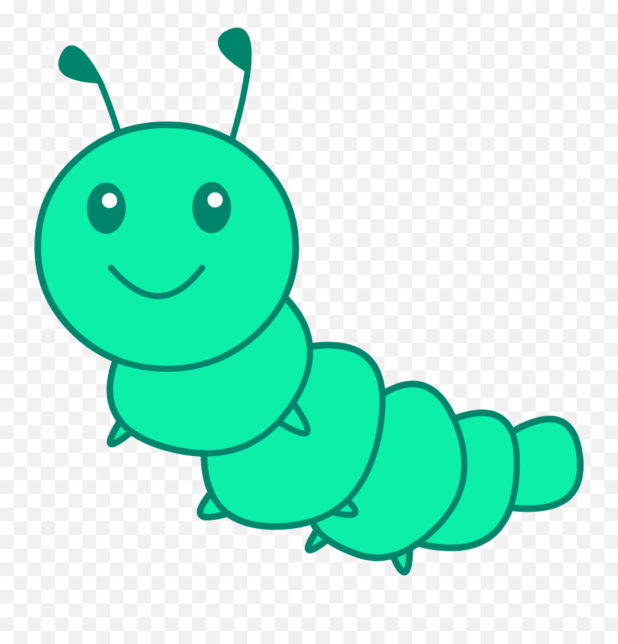 Clipart - Cute Cartoon Caterpillar Emoji,Caterpillar Emoji