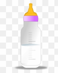 Baby Milk Bottle Clipart - Desenho Mamadeira Fundo Preto Emoji,Emoji Water Bottle Labels