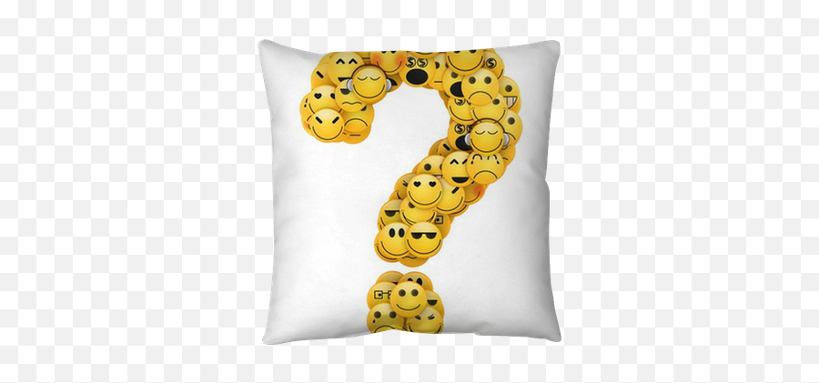 Emoticons Question Pillow Cover - Decorative Emoji,Emoticon Cushions