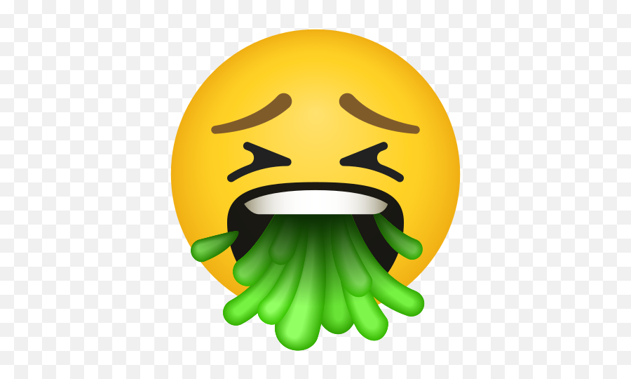 Face Vomiting Icon - Transparent Background Barfing Emoji,Puking Emoji