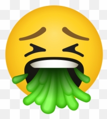 Face Vomiting Icon - Transparent Background Barfing Emoji,Puking Emoji