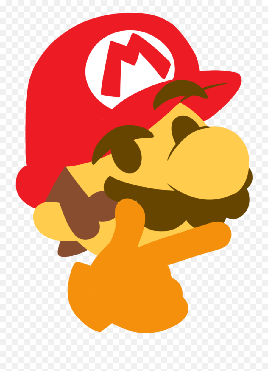Mario Thinking - Mario Emoji,Thinking Emoji Png