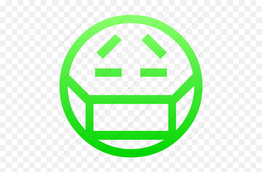 Iconsetc Simple Ios Neon Green Gradient Classic Emoticons - Face Mask Icon Red Emoji,Icon Emoticons Text