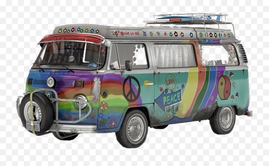 Volkswagen Camper Vans - Hippie Vw Bus Png Full Size Png Volkswagen Van Png Emoji,Vw Hippie Emoji