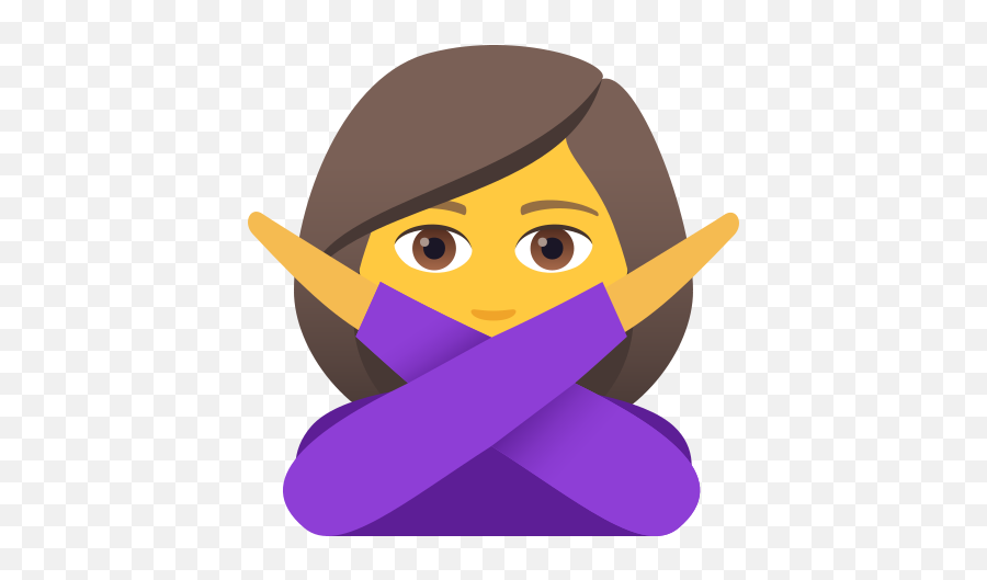 Emoji U200d Woman Making A Gesture Of No Wprock - Women No Gesture Emoji,Shrugs Emoji