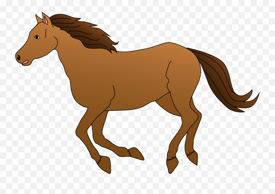 Brown Horse Galloping Clipart Free Clip - Horse Clipart Emoji,Fish Horse Emoji