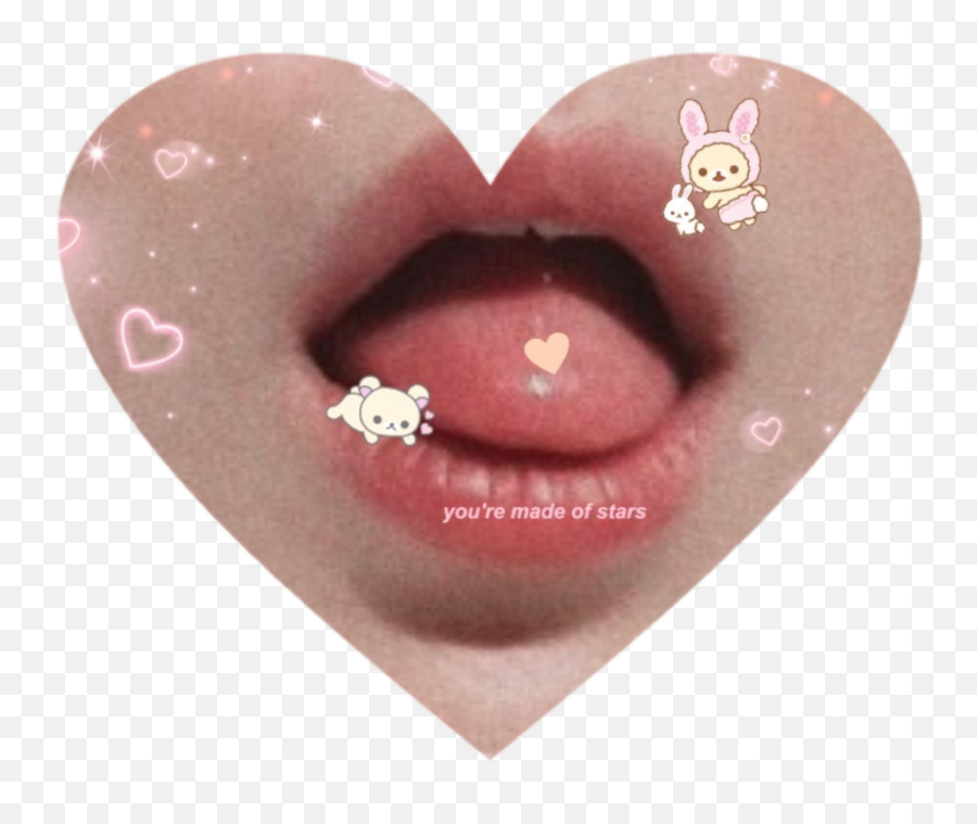 Yoongi Lips Soft Kpop Softpink Sticker - Girly Emoji,Yoongi Heart Emojis