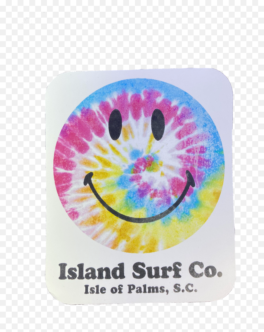 Tie Dye Smiley Face Sticker - Happy Emoji,Shark Emoticon How To Make