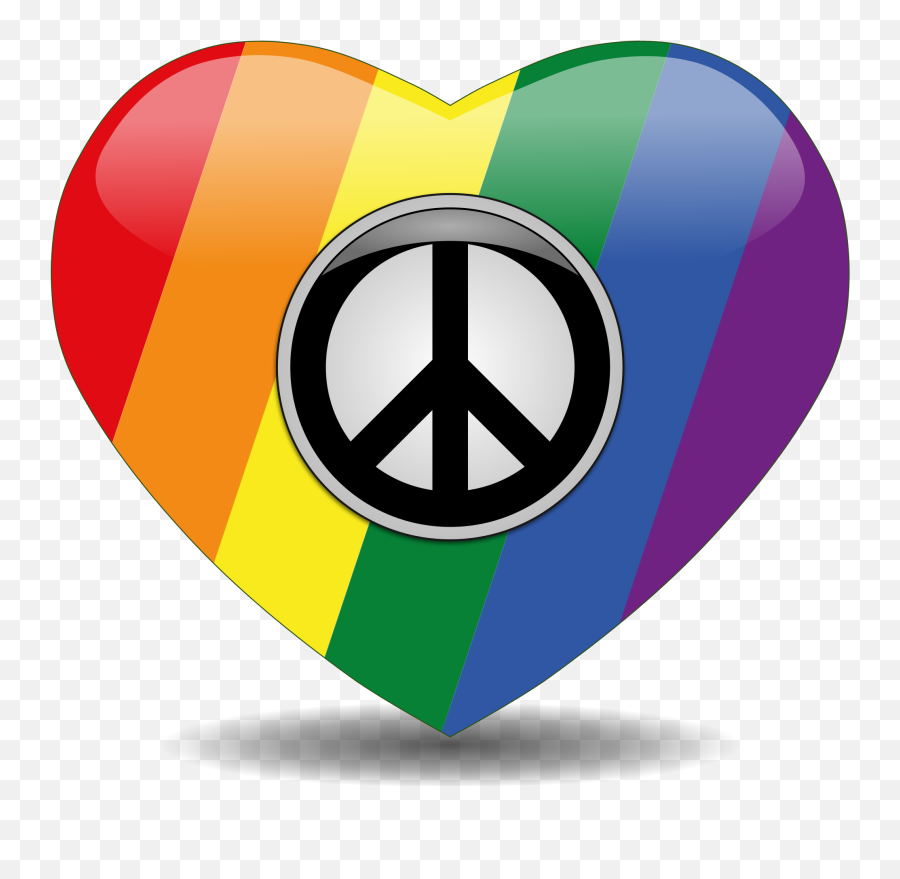 Gay Symbols Cliparts 18 Buy Clip Art - Rainbow Heart Emoji Transparent Clipart Peace Symbols,Emoji Symbols :'-)