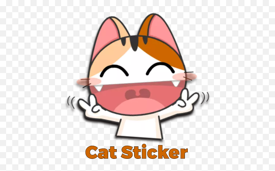 Cute U0026 Funny Cat Sticker For Whatsapp Wastickerapp For - Cute And Funny Cat Stickers Whatsapp Emoji,Kitty Emoticon