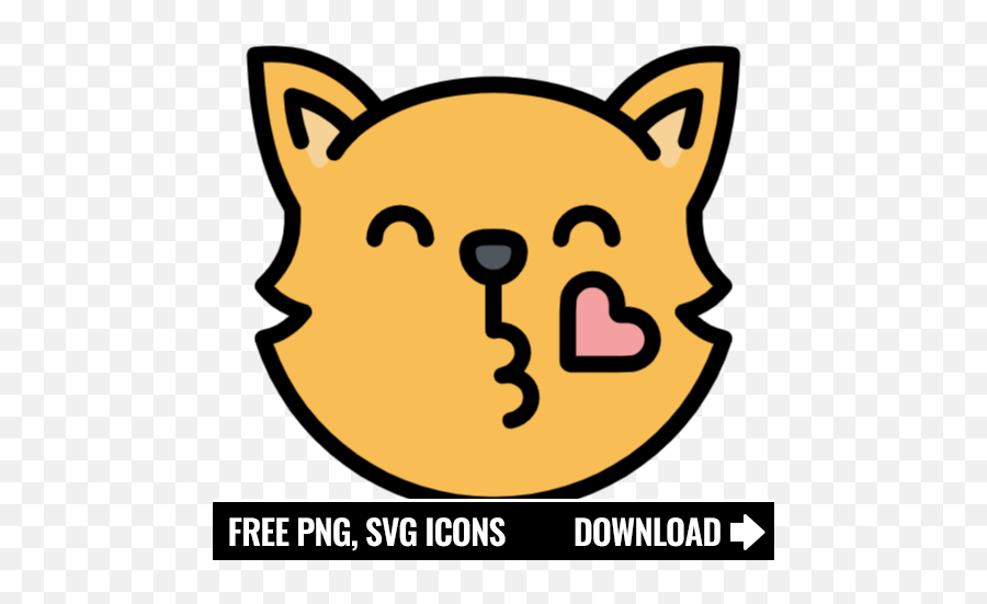 Free Cat Icon Symbol Download In Png Svg Format - Youtube Icon Aesthetic Emoji,Kissing Cat Face Emoticon