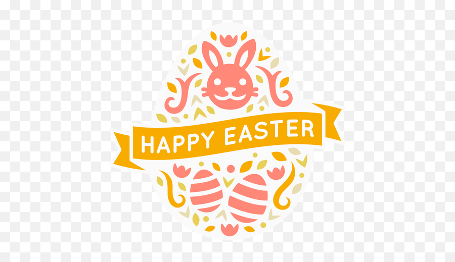 Happy Easter Egg Badge - Happy Emoji,Happy Easter Emoticon