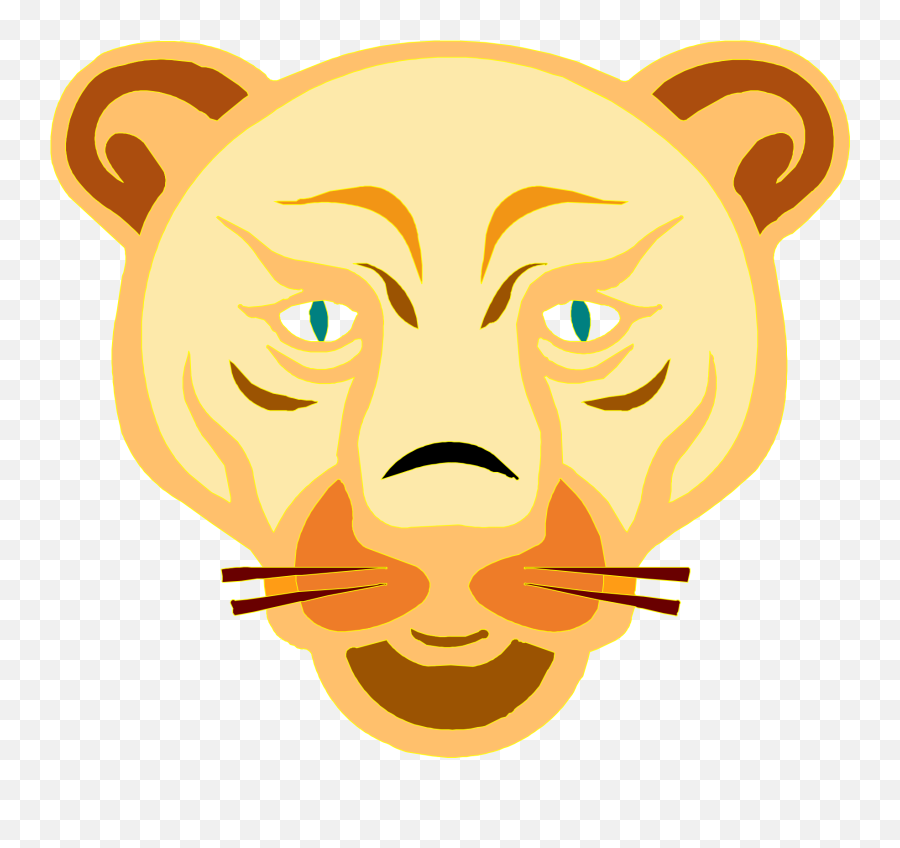 Female Lion Cartoon Face Clipart Emoji,Lion Cartoon Picture With All Emotions