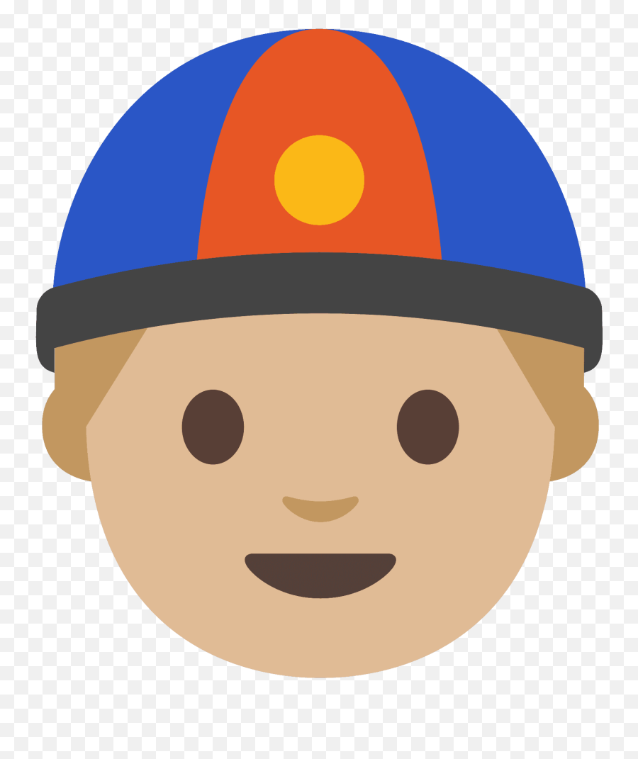 Person With Skullcap Emoji Clipart Free Download,Asian Emojis Happy