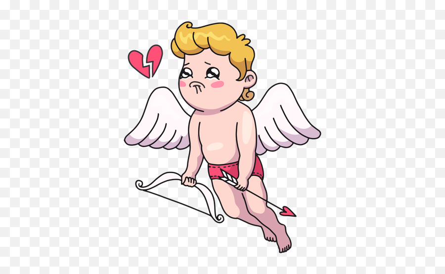 Valentineu0027s Day Sad Cupid Character Transparent Png U0026 Svg Vector Emoji,Happy Valentines Day Emoticons Fir Mama