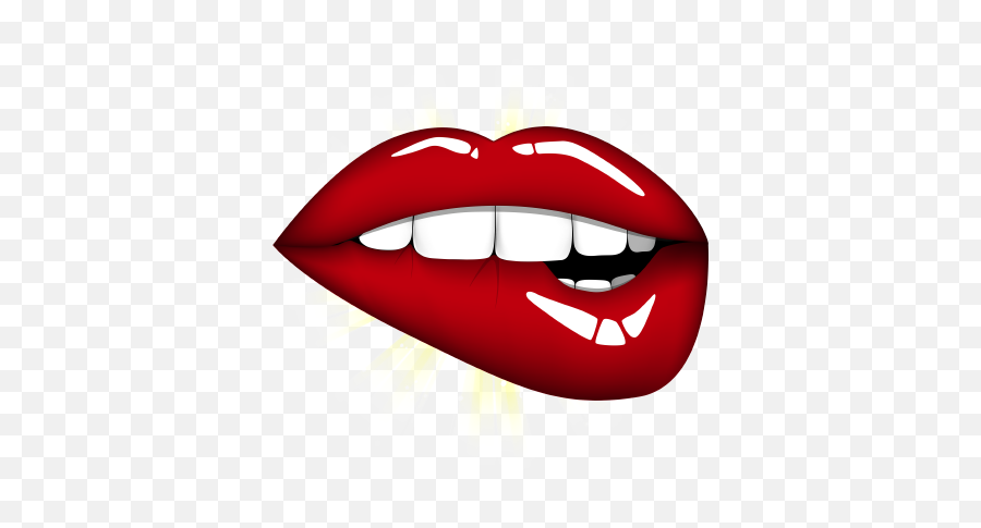 Loving Lips Stickers By Ash Alom Emoji,Lip Bite Emoji