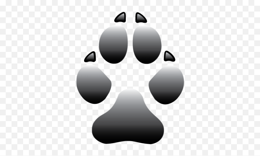 Pawprintblackgradient - Thumb Graphic Design Full Size Emoji,Paw Print Emoji