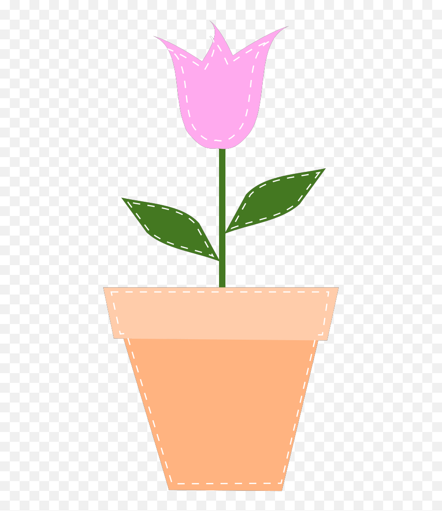 Pink Tulip In Flower Pot Png Svg Clip Art For Web Emoji,Plant Emoji In Pot