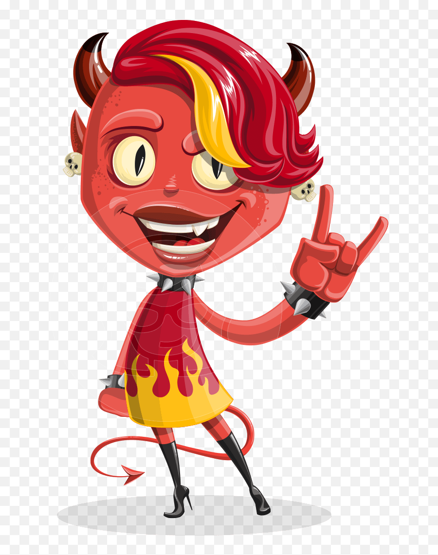 Demon Clipart Female Devil Demon Female Devil Transparent - Devil Girl Cartoon Png Emoji,Teemo Emoji