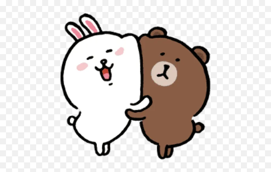 Brown U0026 Friends X Nagano 1 By - Sticker Maker For Emoji,Hugging Kakaotalk Emoji