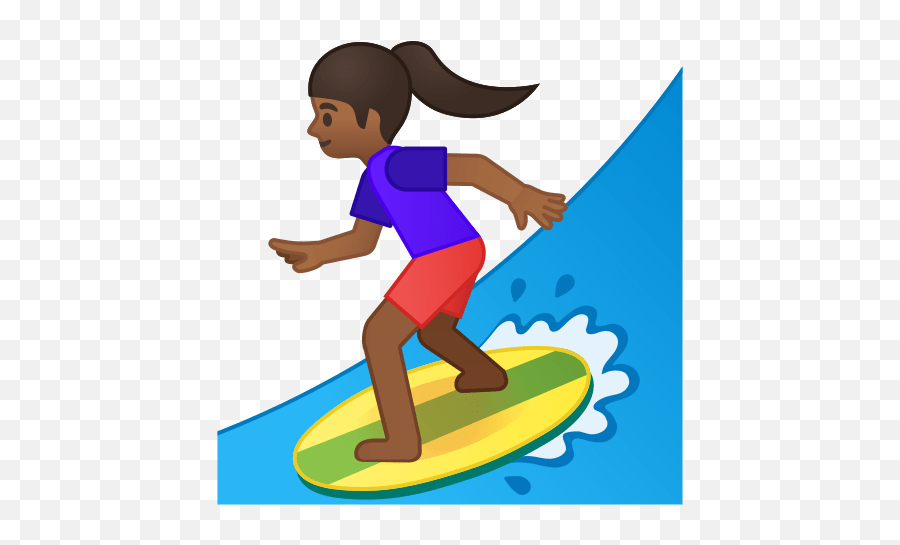 U200d Woman Surfing Emoji With Medium - Dark Skin Tone Meaning Google,Emoji Jump