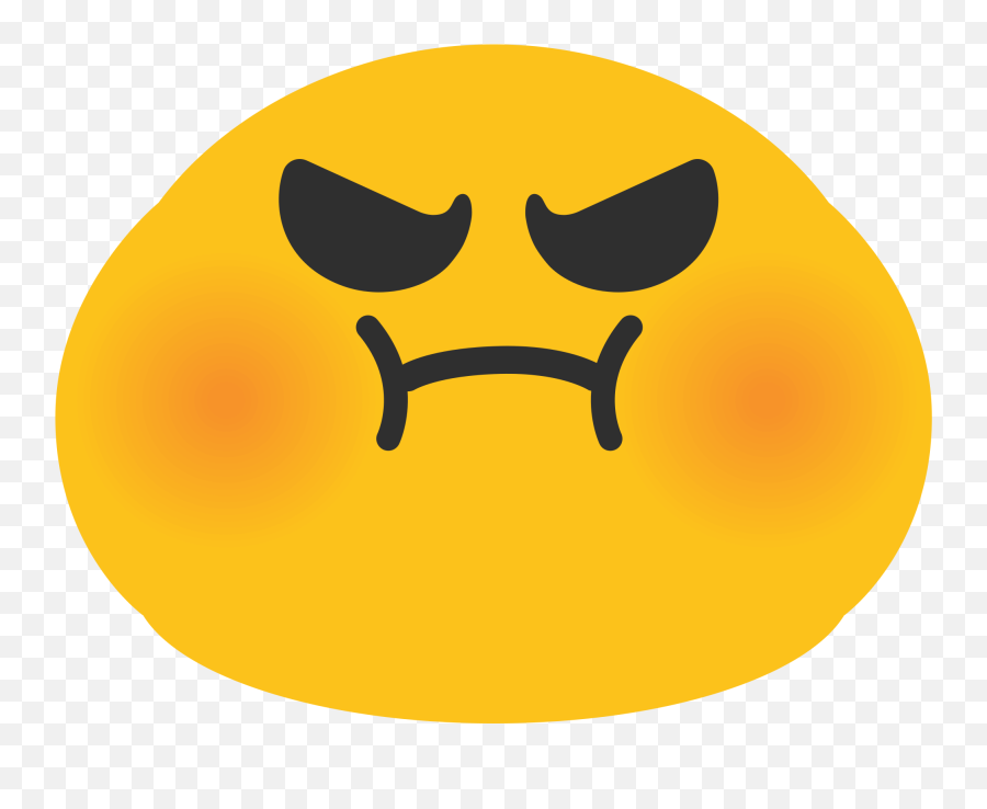 Emoji Angry Face Android Emoticon Sms - Angry Pouting Emoji,Android Emoji