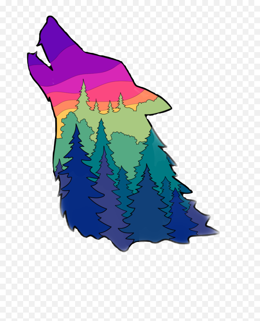 Wolf Dog Purple Blue Sticker - Vertical Emoji,Bible Emoji App