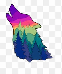 Wolf Dog Purple Blue Sticker - Vertical Emoji,Bible Emoji App