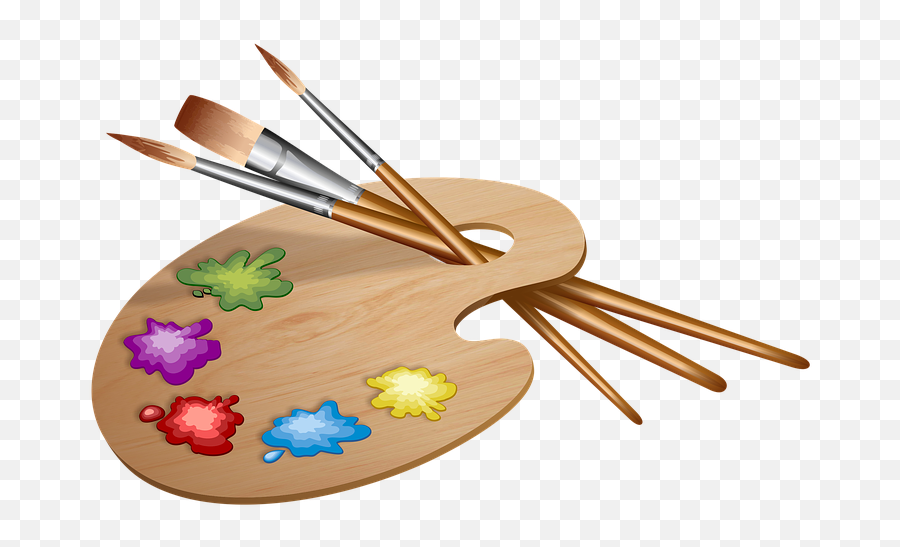 Paint Palette Clipart - Color And Brush Png Emoji,Palette Emoji