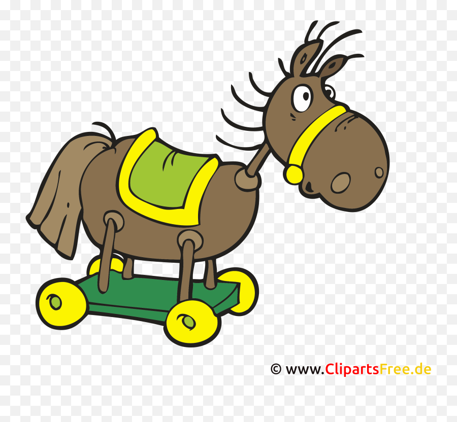 Horse Swing Toy Cartoon Image Clipart Illustration - Happy Emoji,Horse Emoticons For Facebook