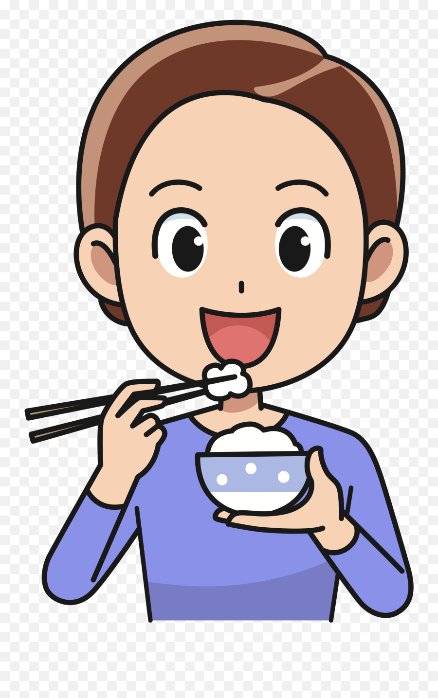 Japanese Clipart Rice Japanese - Eat Clipart Emoji,Eating Sushi Animated Emoticon