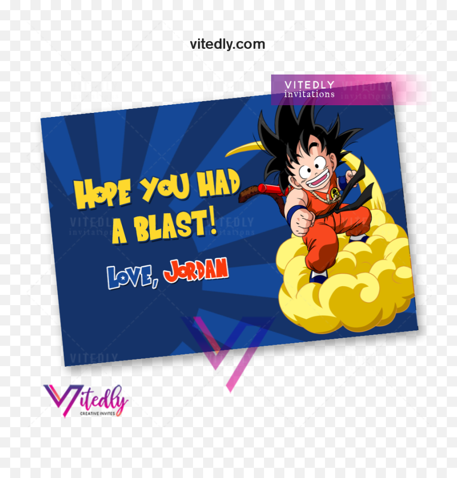 Dragon Ball Z Birthday Invitation U2013 Vitedly - Among Us Tarpaulin Birthday Emoji,Dragon Ball Touches My Emotions