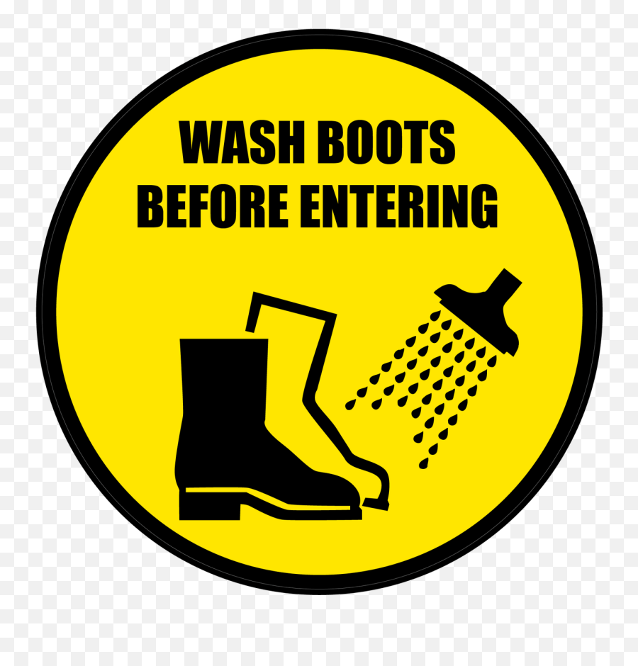Wash Boots Before Entering Floor Sign Version 2 - Language Emoji,Washing Car Emojis