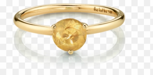 Large Solitaire Citrine Ring - Wedding Ring Emoji,Mini Ring Emoji Png