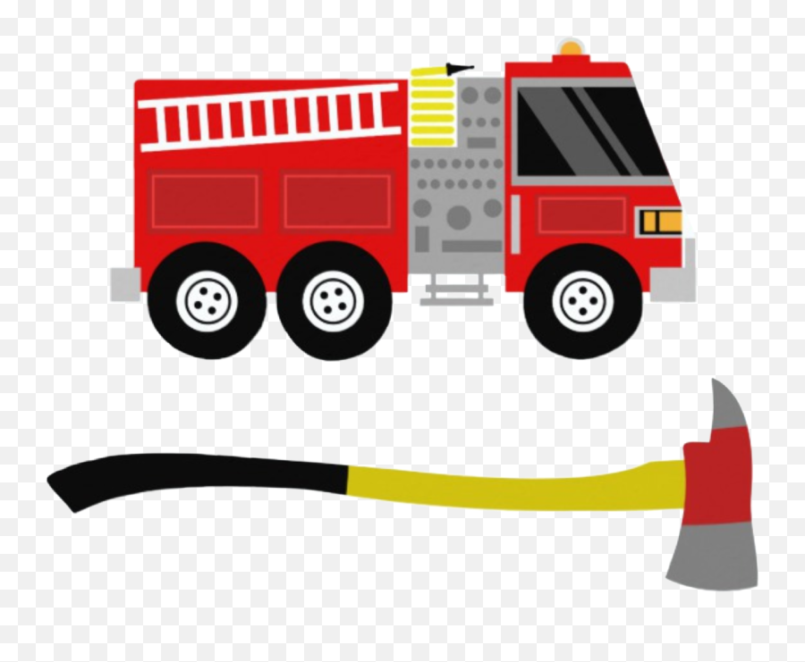 Fire Firetruck Axe Clipart Png Sticker - Fire Engine Emoji,Firetruck Emoji