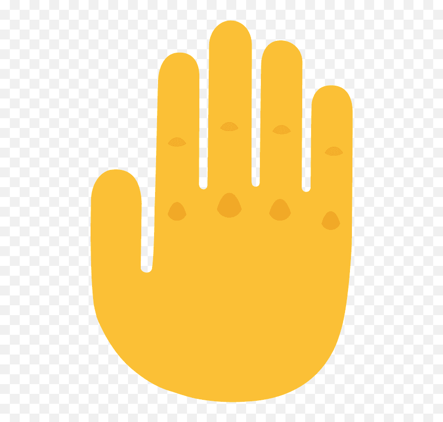 Raised Back Of Hand Emoji Clipart - Emoji Png,Raise Your Hand Emoji