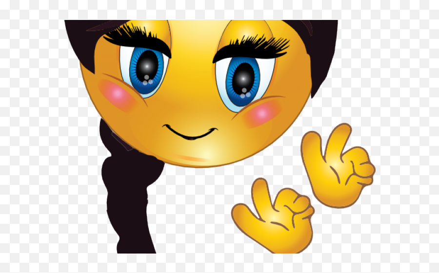 Emoji Face Clipart Female - Smiley Transparent Cartoon Smiley Girl Face Emoji,Emojis Printable Drawing