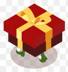 Caja De Elfo Arco Regalo Isométrico - Descargar Pngsvg Duendes Png Navidad Trabajando Emoji,Emoticon Calcetin