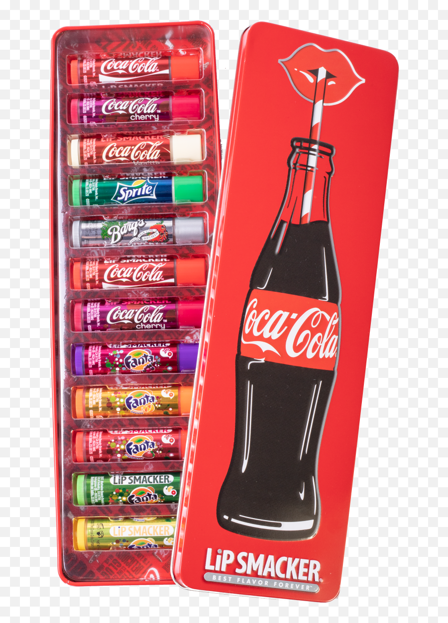 12 Piece Coca - Cola Lip Balm Vault Lip Smacker Lip Smacker Coca Cola Emoji,Miss Lippy Emoji