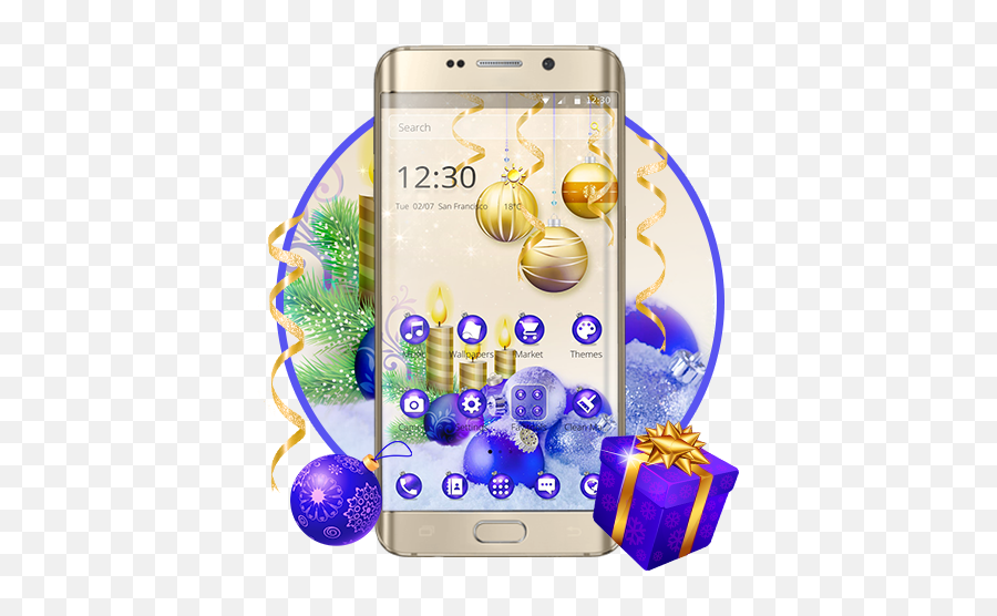 Illuminating Christmas Balls Theme - Smartphone Emoji,Emojis De Comemora??o