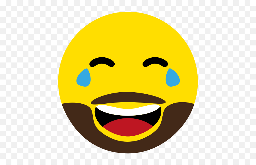 Beard Emoji Face Happy Laugh Laughter Icon - Free Download Emoji With A Beard,Lol Emoji Transparent