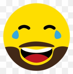 Beard Emoji Face Happy Laugh Laughter Icon - Free Download Emoji With A Beard,Lol Emoji Transparent