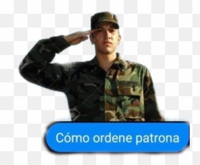 Patrona Sticker By Josejesusbob95 - Usted Ordene Patrona Meme Emoji,Military Salute Emoji