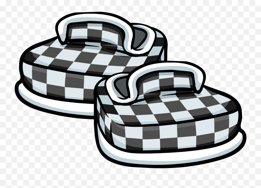 Black Checkered Shoes - Club Penguin Shoes Emoji,Oasis Emojis Cpps